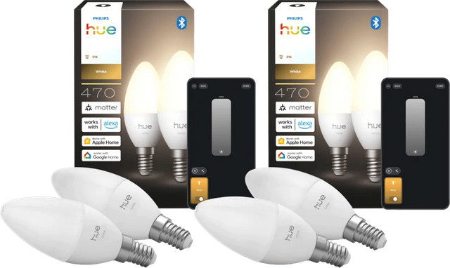 Philips Hue Kerzenlampe White E14 4er-Pack - Bild 1