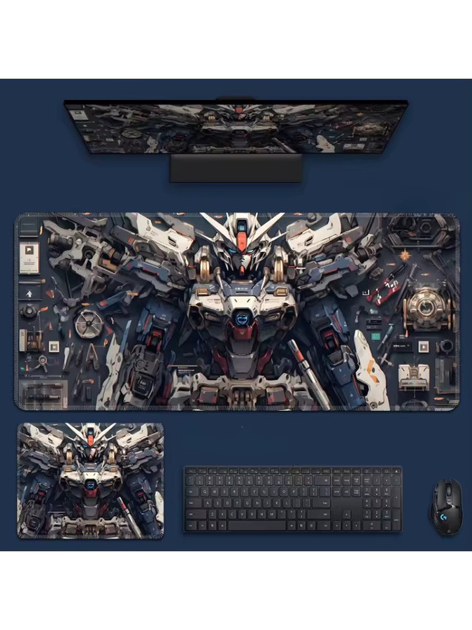 Bandai Anime Gaming Mauspad aus Leder, rutschfestes XL Tastaturpad für Gamer, Multicolour - Bild 2