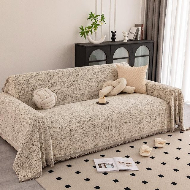 Hochwertiges Sofatuch aus Chenille von JMG Household Supplies in Grau, B/B: 180 x 130 cm - Bild 1