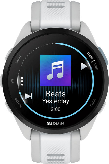 Garmin Forerunner 165 Music Smartwatch mit GPS, Herzfrequenzmessung und Schlaftracking in Grau/Weiß - Bild 1