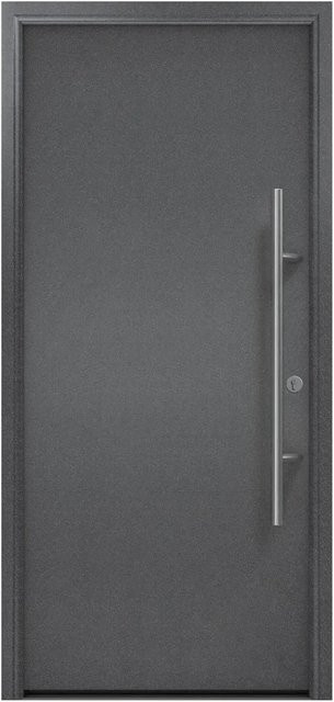 EcoStar Haustür Isopro Secur IPS 010 Anthrazitmetallic B: 110 cm, H: 210 cm, DIN Rechts, RC2 Sicherheit, Stahl und Aluminium - Bild 1