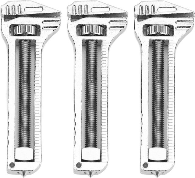 GoolRC 3er-Set Mini Multitool Schraubenschlüssel aus Aluminium in Grau und Silber mit verstellbarem Schraubenschlüssel und Flaschenöffner für Camping und Reisen - Bild 1