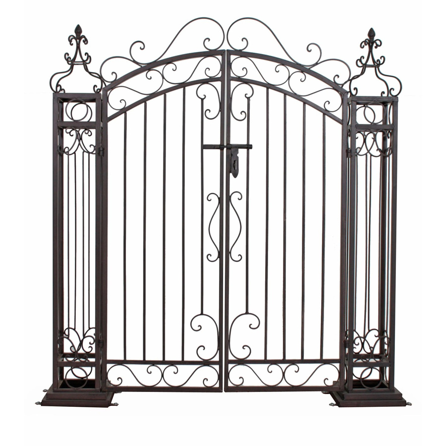 DELUKE Gartentor Pforte ROM aus Stahl in Rostfarben, B/T/H: 127,3 x 25,3 x 119,6 cm - Bild 2