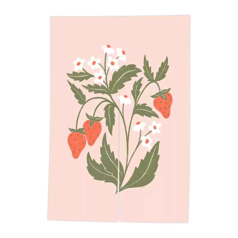 VIKAMA Türvorhang im Landhausstil mit floralem Design, blickdicht, Breite: 90 cm, Höhe: 65 cm - Bild 3