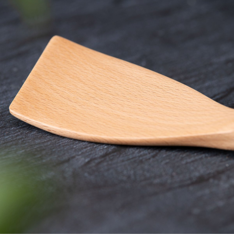 Stanley Rogers Pfannenwender aus Silikon und Holz in Schwarz und Braun, Länge: 31 cm - Bild 3