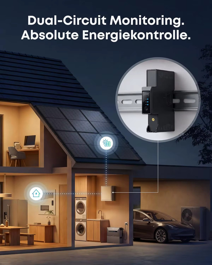 Anker SOLIX Smart Meter Gen 2 Dreiphasig mit WLAN, Bluetooth und RS-485 für Echtzeitüberwachung und Energieeinsparung in Schwarz - Bild 6
