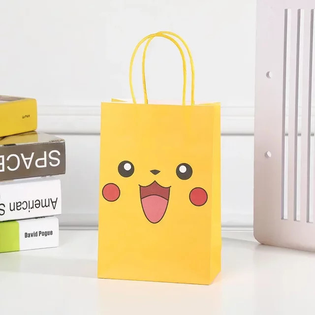 Pokemon Pikachu Geschenktüte aus Papier für Kinder als Partyzubehör für Geburtstage und Events - Bild 1