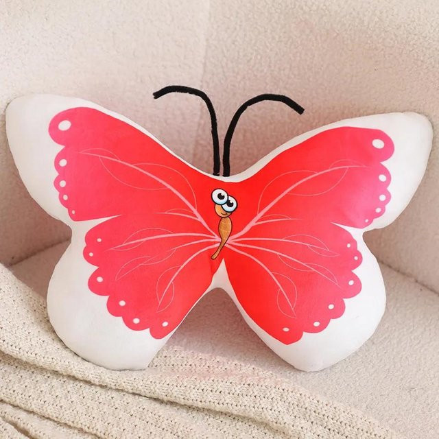 Yiran Health & Beauty Schmetterlings-Plüschkissen-Spielzeug, Rosa / Pink - Bild 1