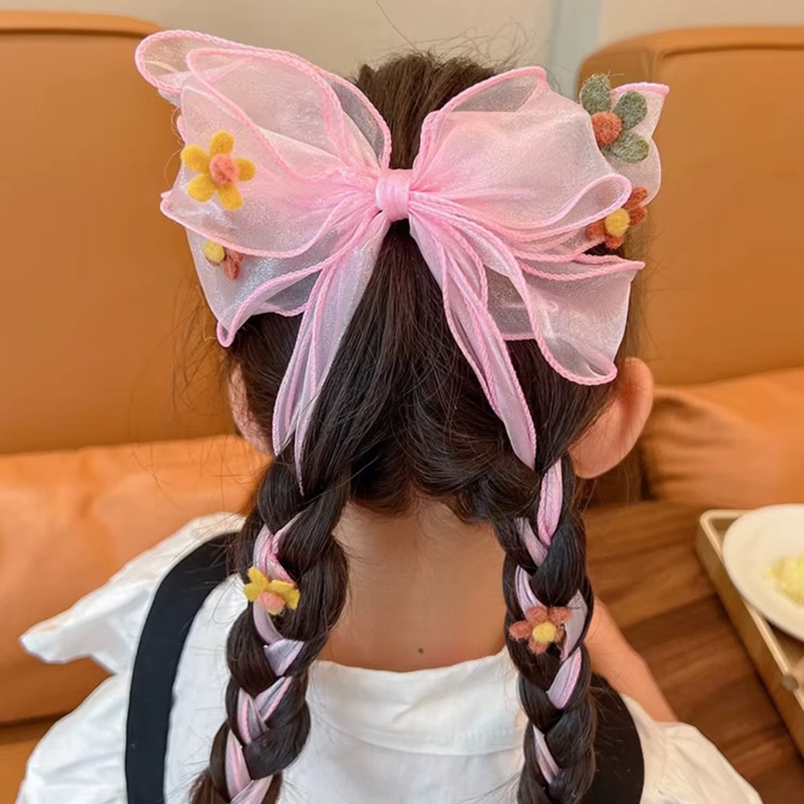 Haarspangen Blume Schleife, Chiffon, Kinder - Bild 2