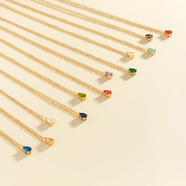 LNCHRAN Anhänger Goldene Träne, Diamanten, Damen - Bild 1