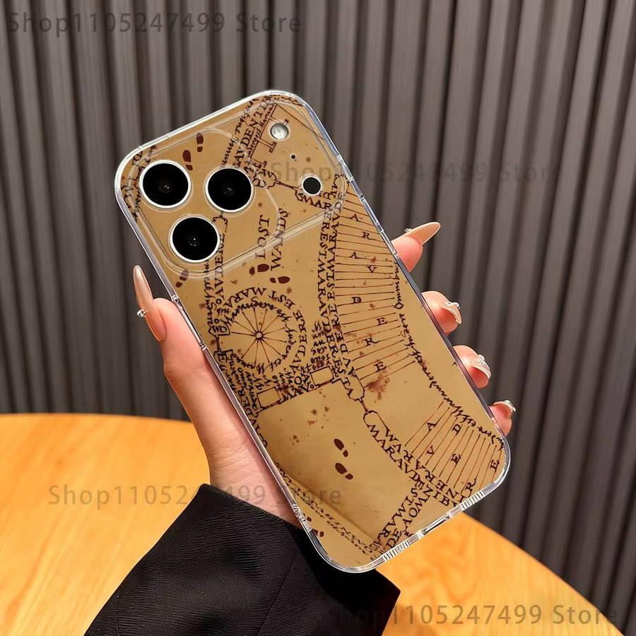 M-Marauders Map Softshell Handyhülle für iPhone (alle Modelle), Transparent/Multicolor - Bild 2