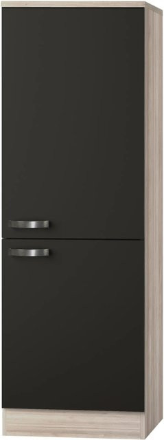 Optifit Küchen-Midischrank Faro220 für Kühlschrank in Anthrazit-Braun, Breite: 60 cm, Höhe: 174,4 cm - Bild 1
