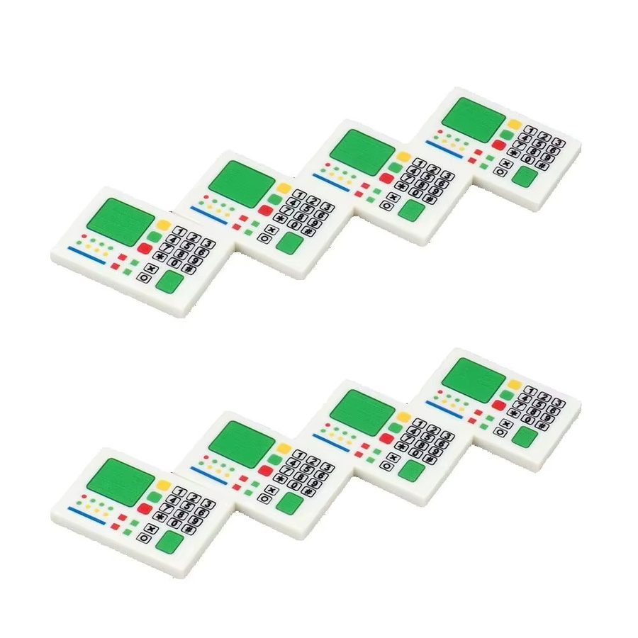 SixBricks MOC Bedrucktes Passwort-Schloss-Muster Baustein-Türzubehör, 10-teiliges Set - Bild 2
