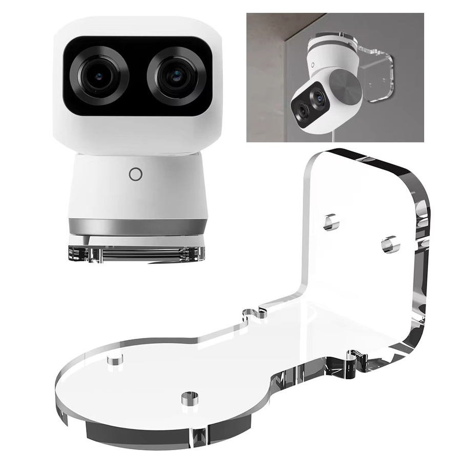 APWIKOGER Wandhalterung aus Acryl für Eufy Security Indoor Cam S350, transparent, ohne Bohren - Bild 2