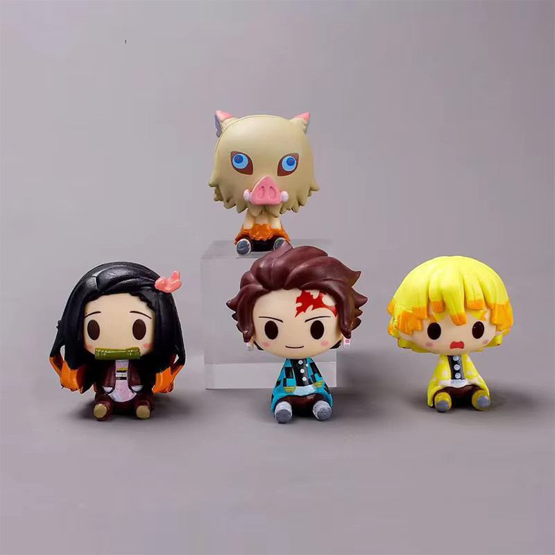Bandai Demon Slayer, Kamado Tanjirou Nezuko Agatsuma Zenitsu, Actionfiguren, 4-teiliges Set - Bild 4