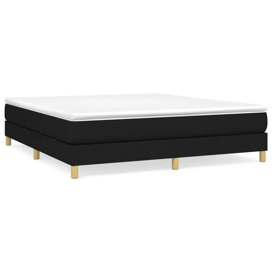vidaXL Boxspringbett in Schwarz mit Stoffbezug, B/T/H: 180 x 200 x 25 cm - Bild 2