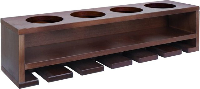 MCW Weinregal P21 aus Holz in Braun für 4 Flaschen und 6 Gläser, B/T/H: 48 x 12 x 12 cm - Bild 1