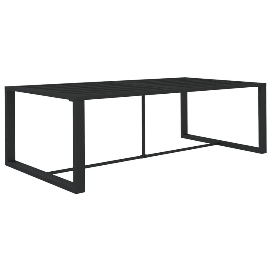 Furnicato Garten-Esstisch aus Aluminium in Anthrazit, B/T/H: 120 x 60 x 66 cm - Bild 2