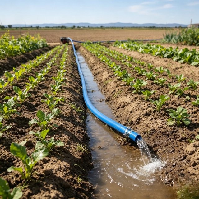 Wasserschlauch für Garten, Feuerwehr und Pumpen aus PVC, 2 Zoll, 25 m, Grün/Blau - Bild 1