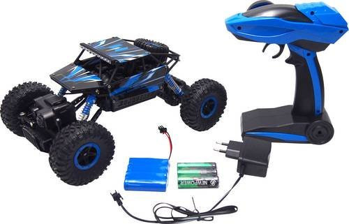 Amewi Conqueror, RC Einsteiger Modellauto, Elektro Crawler, 1:18, Blau, ab 6 Jahren - Bild 1