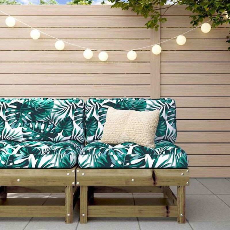VIDAXL Modulsofa aus imprägniertem Kiefernholz in Braun mit Kissen im Landhaus- und Bohemian-Stil - Bild 1