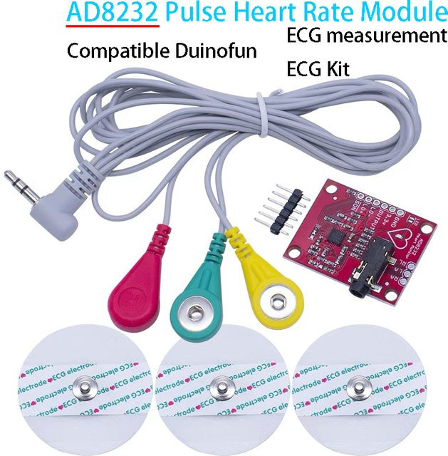 PENGHEKEJI EKG AD8232 Puls-Herz-EKG-Kit kompatibel mit Duinofun Entwicklungsboards, 1 Stück - Bild 1