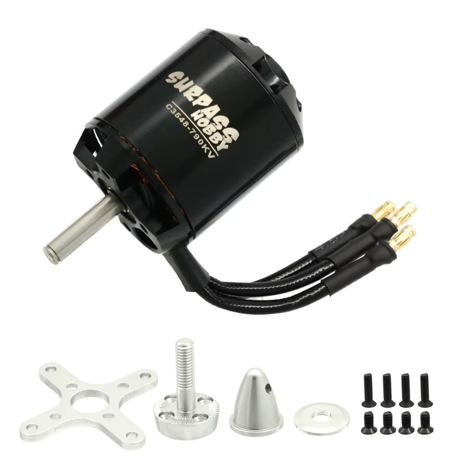 SURPASS HOBBY Bürtenloser Motor für RC-Flugzeug, Metall, Schwarz - Bild 2