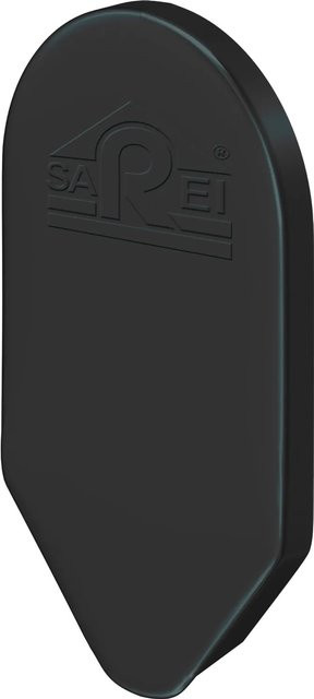 Sarei Ortblech-Abschlusskappe aus Aluminium in Anthrazit, B: 160 mm, H: 92 mm, T: 10 mm - Bild 1
