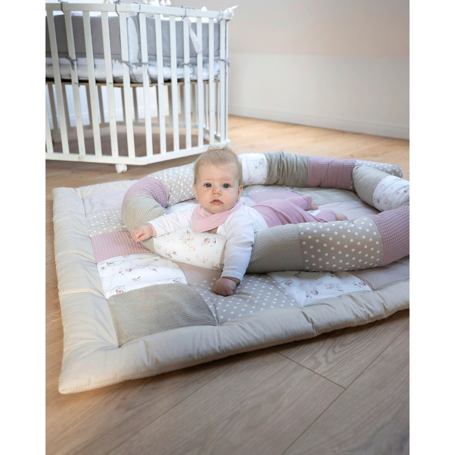 Ullenboom Nestchenschlange aus Baumwolle in Waffelpiqué und Cord, 400 cm, Rosa/Pink/Multicolor - Bild 2