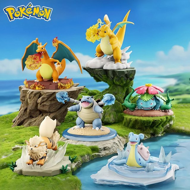 LANGBOWANG Pokemon Actionfiguren, Charizard Blastoise Arcanine Lapras Venusaur Dragonite, Set / Bundle, Kunststoff - Bild 1