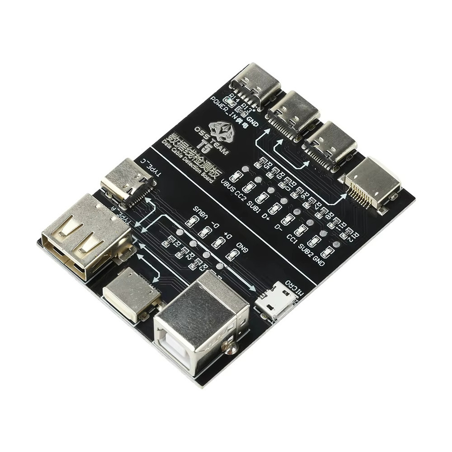 T5 USB Kabel Tester Board Multifunktions Interface Test Modul als tragbarer Anomaly Detektor für Typ-C und Micro USB in Schwarz - Bild 2