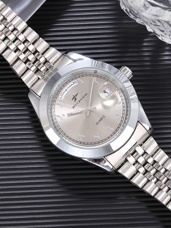 RICECGO Armbanduhr Quarz, Edelstahl, Grau, Herren - Bild 3
