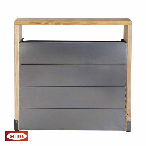 Bellissa Vertikales Hochbeet Inalto M4 aus verzinktem Stahl in Silberfarben, B/H/L: 32 x 100 x 100 cm - Bild 2