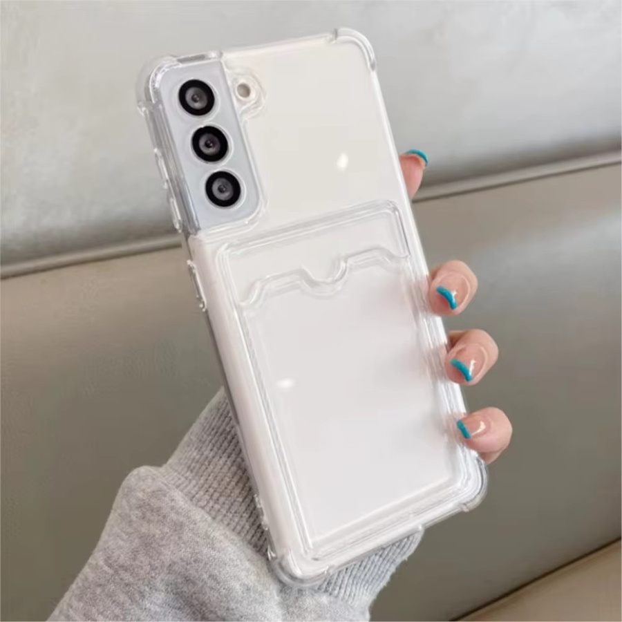 Transparente Silikon-Handyhülle mit Kartenfach für Samsung S26 Ultra, S25 Plus, S24 FE, S23 und S22 Ultra - Bild 3