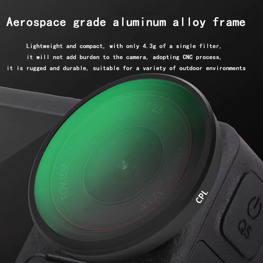 DJI ND CPL Polarisationsfilter Set für DJI Osmo Action 3, 4 und 5 Pro inklusive Objektivfilter Rahmen in Schwarz - Bild 2