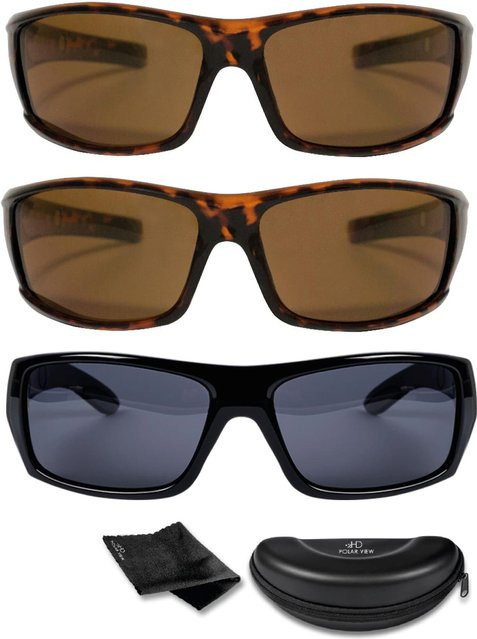 Polarisierte Sonnenbrille HD Polar View, Vollrand, rechteckig, Kunststoff, braun, schwarz - Bild 1