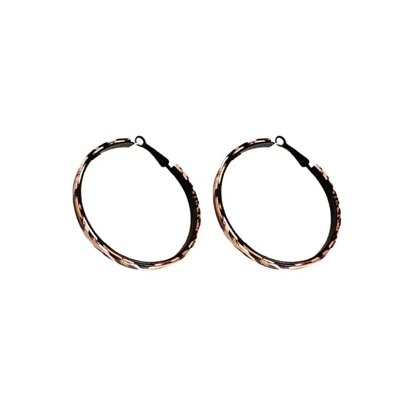 YOUNGUO Hoop Ohrring, Leopard Print, 50 mm, Damen, Bunt - Bild 4