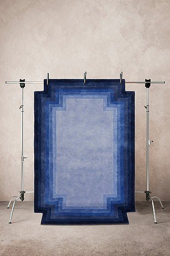 Jotex Viskoseteppich ANTONIA in Blau, handgetuftet, B: 160 cm, T: 230 cm - Bild 1