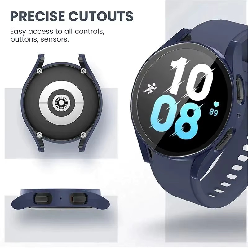 Samsung Uhrenzubehör, Glas + Hülle für Galaxy Watch 7/6/5/4, Silikon, transparent, Unisex - Bild 3