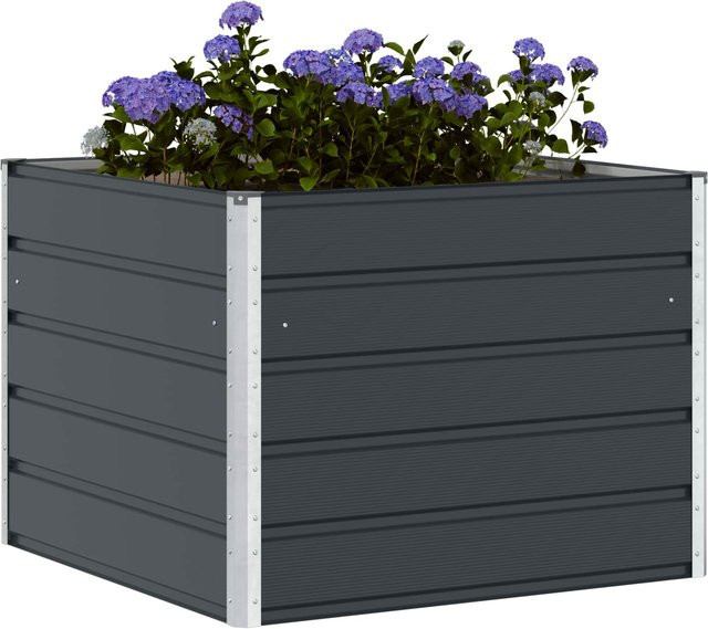 Moderner Blumentopf aus Stahl von VD Home Furnishing in Anthrazit, B/T/H: 100 x 100 x 75 cm - Bild 1