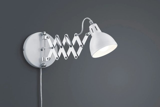 Reality by Trio Scissor LED-Wandleuchte aus Metall in Weiß Matt, verstellbar - Bild 1