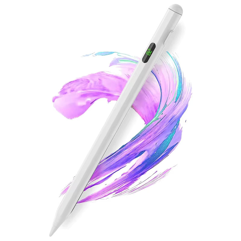 Tragbarer LED-Digital-Display Stylus-Stift für Apple iPad kompatibel mit Modellen ab 2018, Farbe: Weiß - Bild 2