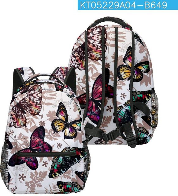 Fancy Style Studio Schmetterling Rucksack für Jungen und Mädchen, 3D-Druck, wasserdicht, mehrfarbig - Bild 1