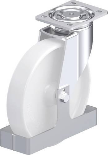 Blickle Stahlblech-Lenkrolle LH-PO 250G-FS in Weiß mit Rad-Durchmesser 250 mm und einer Tragfähigkeit von max. 900 kg - Bild 1
