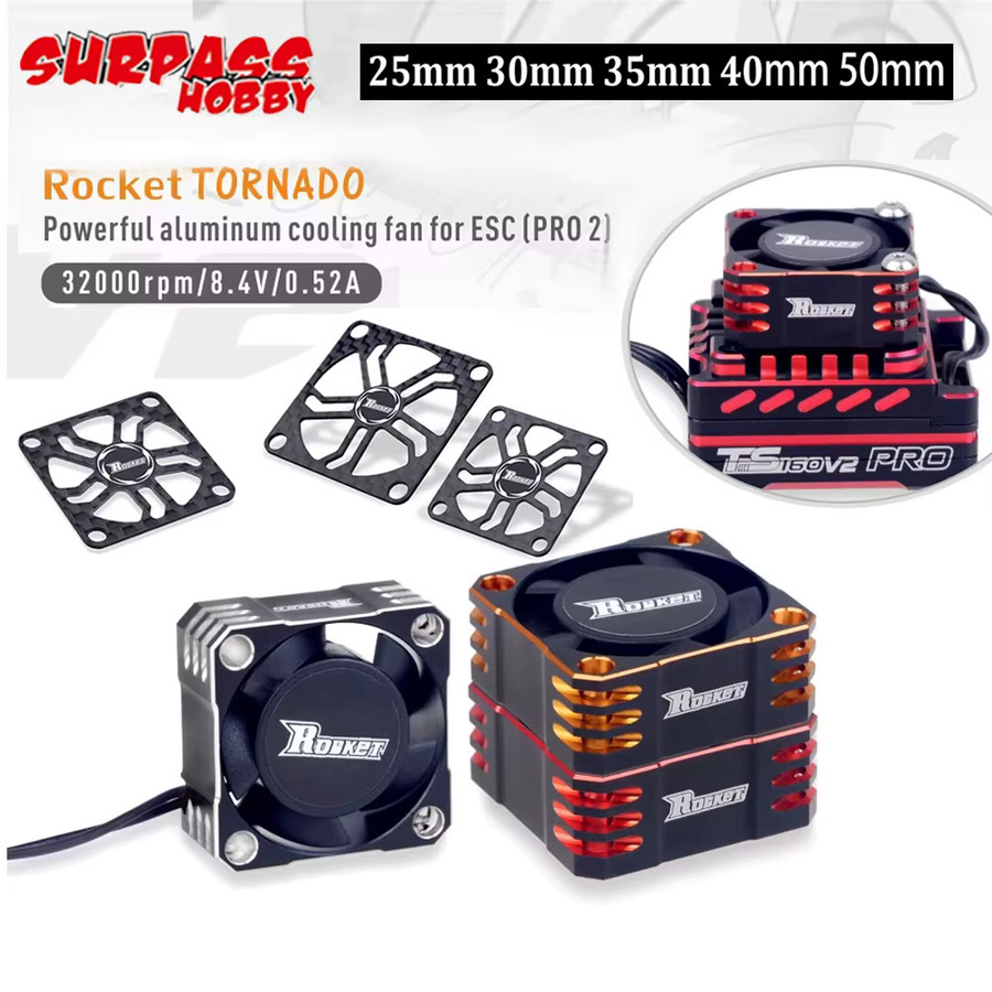 SURPASS HOBBY Kühlventilator Raketen-Wärmeableitungslüfter, Metall, Schwarz, 2-teiliges Set - Bild 2