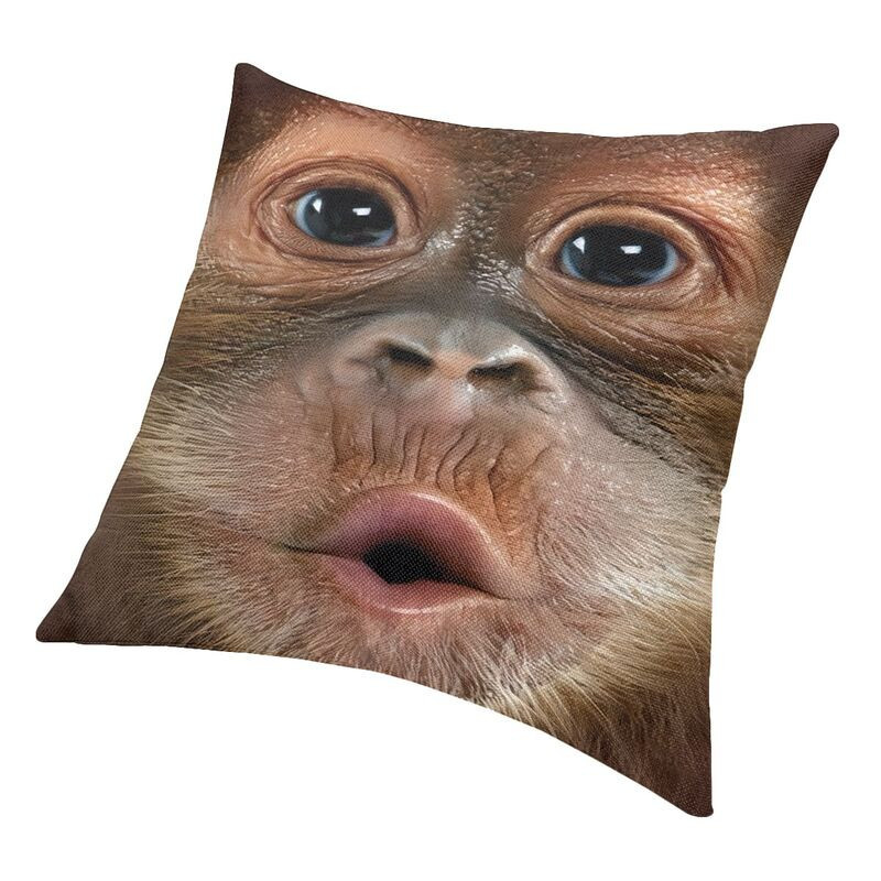 Lu Xika Chen Quadratische Kissenhülle Baby Gorilla mit 3D-Print, Peach Skin Material, Mehrfarbig, B/B/B: 18 x 18 x 18 cm - Bild 2