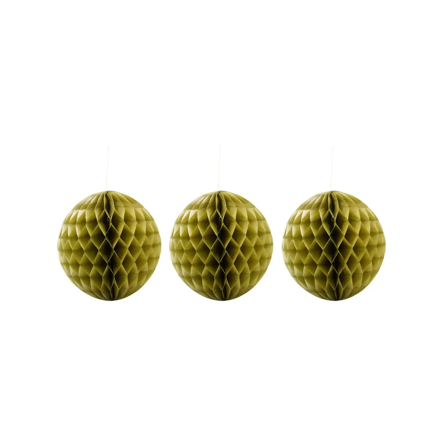 House Doctor Weihnachtsornamente Orb in Gold, 3 Stück, Durchmesser: 20 cm - Bild 1