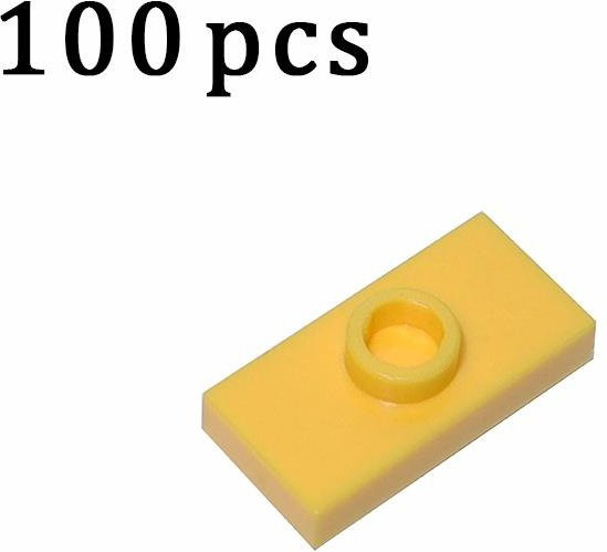 Baustein 1x2 mit 1 Noppen, gelb, 100-teiliges Set, ab 14 Jahren - Bild 1