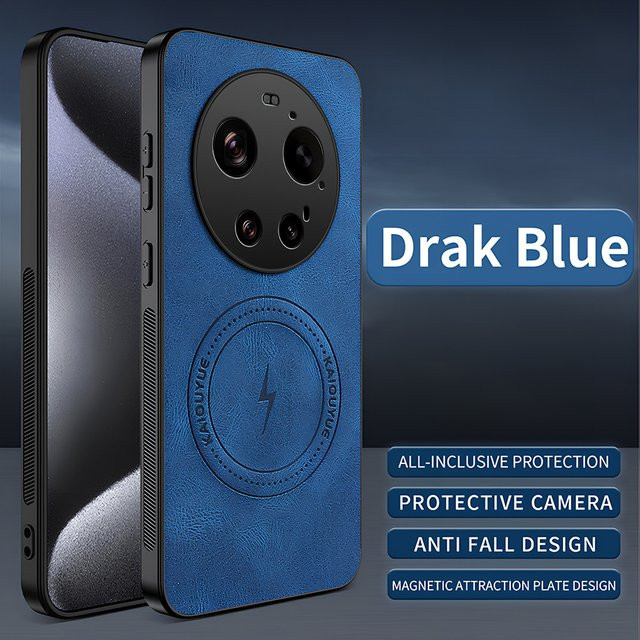 Luxus Lederhülle für Xiaomi Redmi Note 15 Pro 5G in Schwarz mit magnetischer Funktion und Unterstützung für kabelloses Laden - Bild 1
