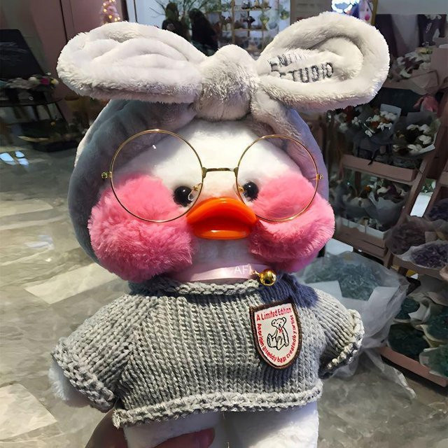 Yiran toy Lalafanfan Ente, Plüschtier, Gelb, 30cm - Bild 1